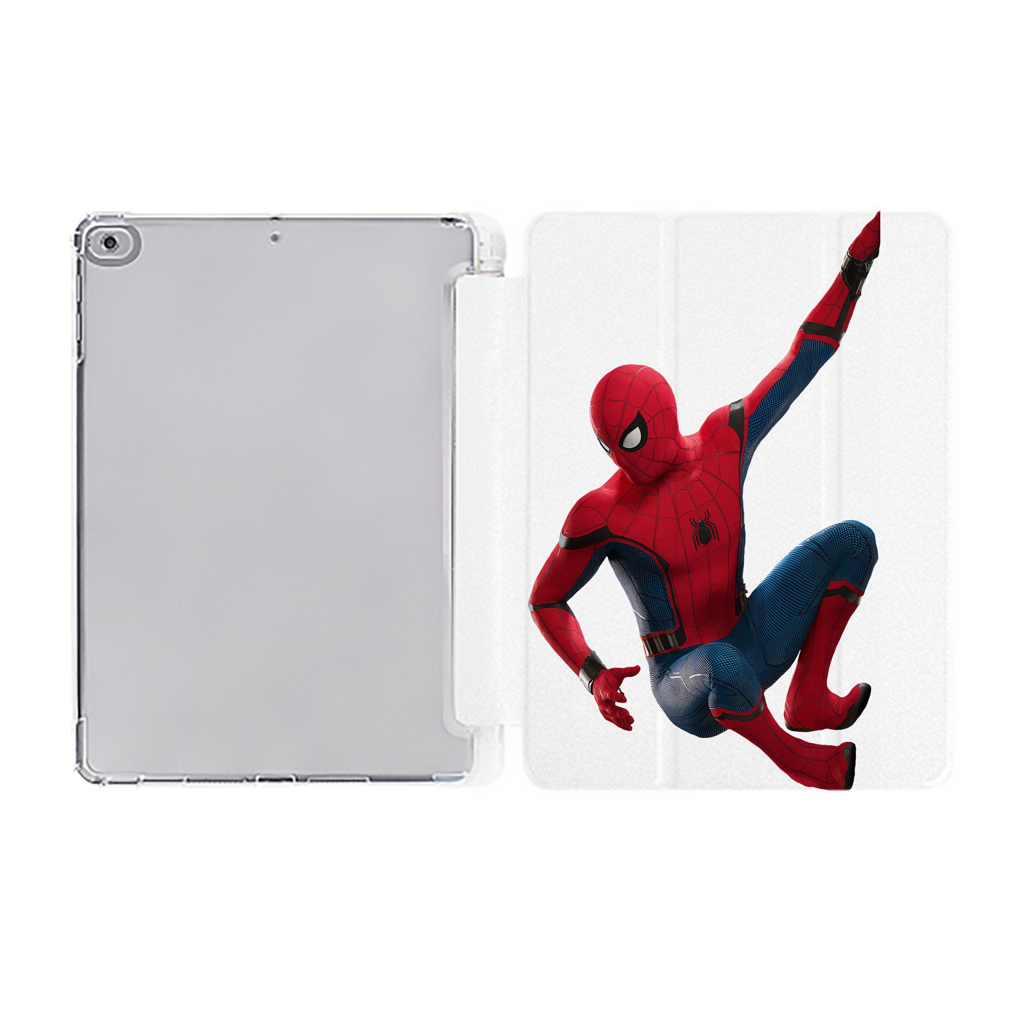 （画像用） Spider Man スパイダーマン IPad ケース ペン収納付き 三つ折りスタンド PUレザー×シリコン 対応機種9.5/10.5/10.9インチ